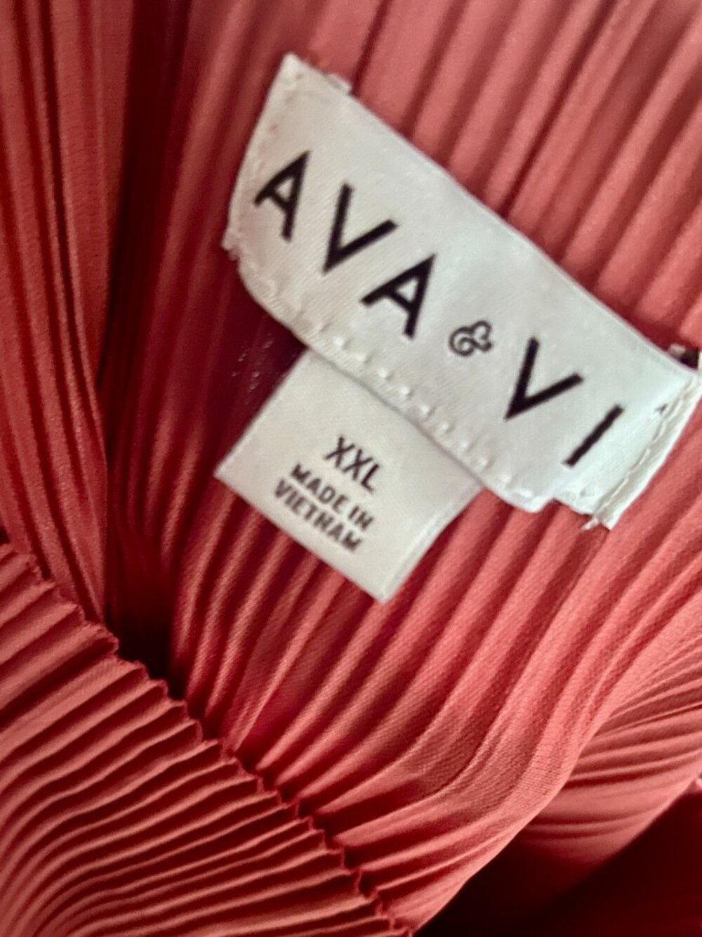 Ava & Viv Rust Orange Knee Length Crinkled Sheath Dress NWT